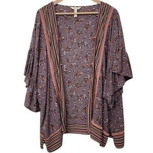 Matilda Jane XS/S Wonderment Along the Way Floral Kimono Purple Boho Cottagecore